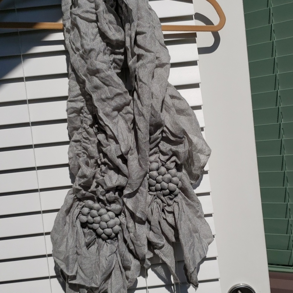 Bohemian style light gray scarf from modcloth